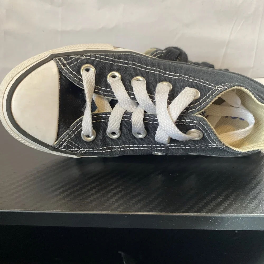 Converse All Star Chuck Taylor Kids Canvas‎ Shoes Low Top Black Boys Size 11